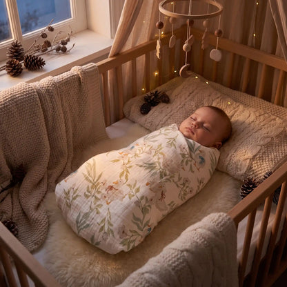 Couverture bébé enveloppant chaudement un nouveau-né dans un couffin cosy
